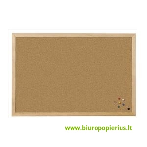  Kamštinė lenta BI-OFFICE BUDGET 80x60, pušies rėmas