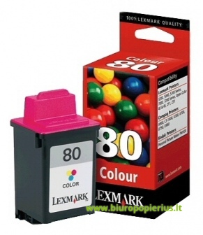 Lexmark 12A1980, Nr. 80 Trispalvė, 275 psl.