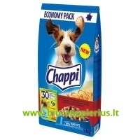 Sausas ėdalas šunims CHAPPI, su jautiena ir paukštiena, 9 kg