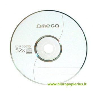  OMEGA CD-R 700MB 52X Vokelyje, pakuotė 10vnt