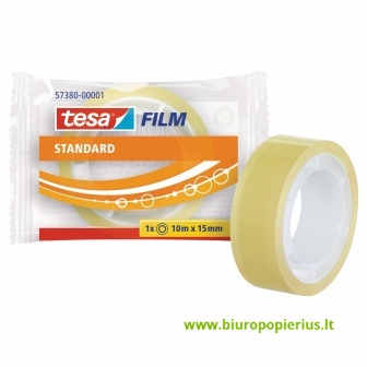  Standartinė lipni juosta TESAFILM,  10 m: 15 mm, skaidri