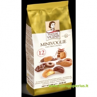  Sausainiai VICENZOVO Mini Voglie, asorti, 300 g