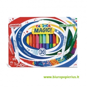  Flomasteriai CARIOCA MAGIC, 20 vnt. + 2 magiški žymekliai