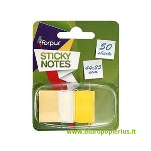  Lipnūs indeksai FORPUS ,25x44 mm, 50vnt., geltonos sp.