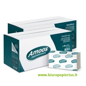  Popieriniai rankšluosčiai AMOOS, 2 sluoksniai, 160 lapų, 21x25 cm, 20 vnt.