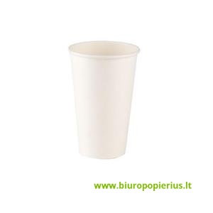  Vienkartiniai puodeliai, popieriniai, balti, 236 ml, D 80 mm, 50 vnt.