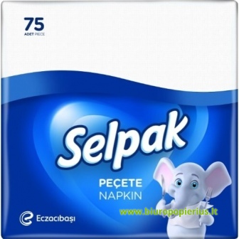  Servetėlės SELPAK Classic, baltos, 3 sluoksnių, 30 x 30 cm, 75 vnt. 