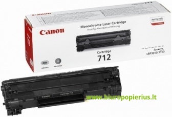 Canon Cartridge 712 + Hewlett-Packard CB435A Juoda, 1500 psl.