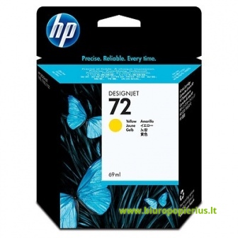 HP 72 Yellow 69 ml. Geltona, 69 ml.