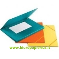  Dėklas, su atvartais ir gumelėmis, kartoninis, A4, oranžinės sp. - 2 vnt.