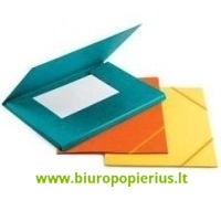  Dėklas, su atvartais ir gumelėmis, kartoninis, A4, žalios sp. - 2 vnt.